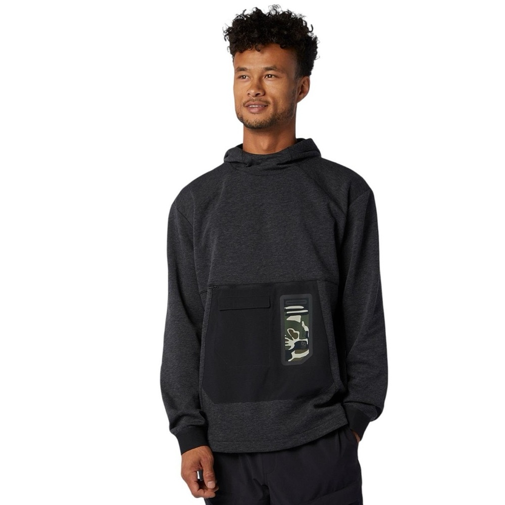 NWT MEN'S MEN'S NEW BALANCE DARK GRAY CAMO FORTITECH PULLOVER HOODIE SIZE XXL